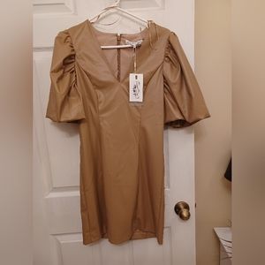 Leather look Dress